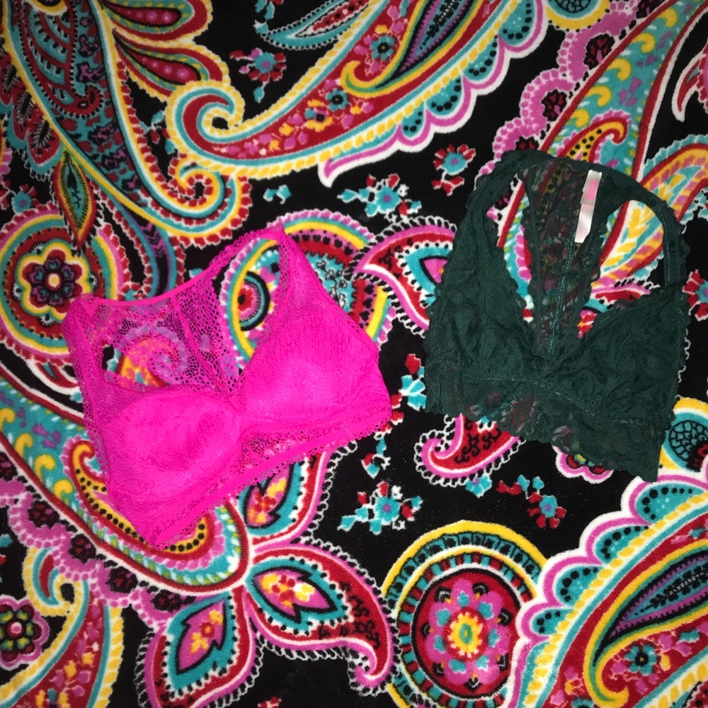 Two Victoria’s Secret bralletes